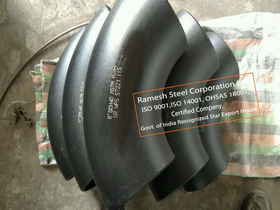Ready Stock of  ASTM A234 WP5 Alloy Steel Pipe Fittings at our Stockyards
