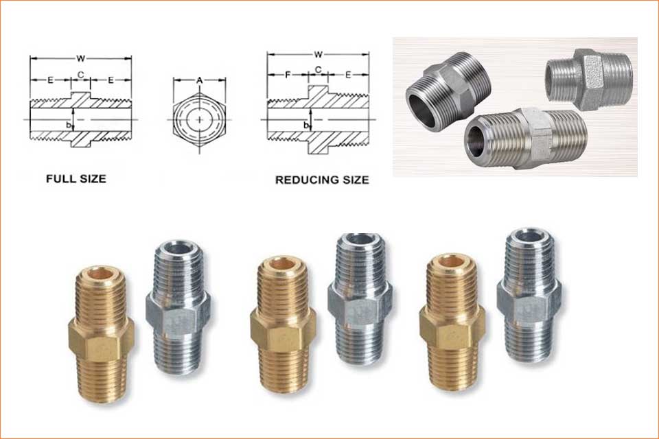 Forged Screwed-Threaded Hex Nipple